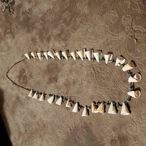 Vintage turquoise and shell necklace